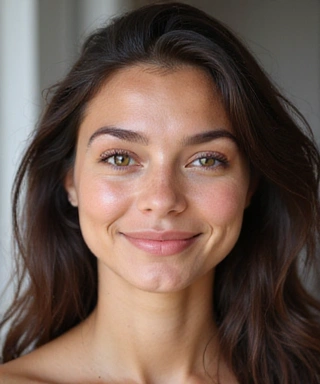 Nachher Bild derselben Person mit strahlendem Teint und Gesundheit