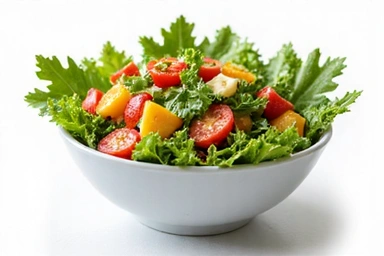 Bunte Salatschüssel mit frischen Zutaten